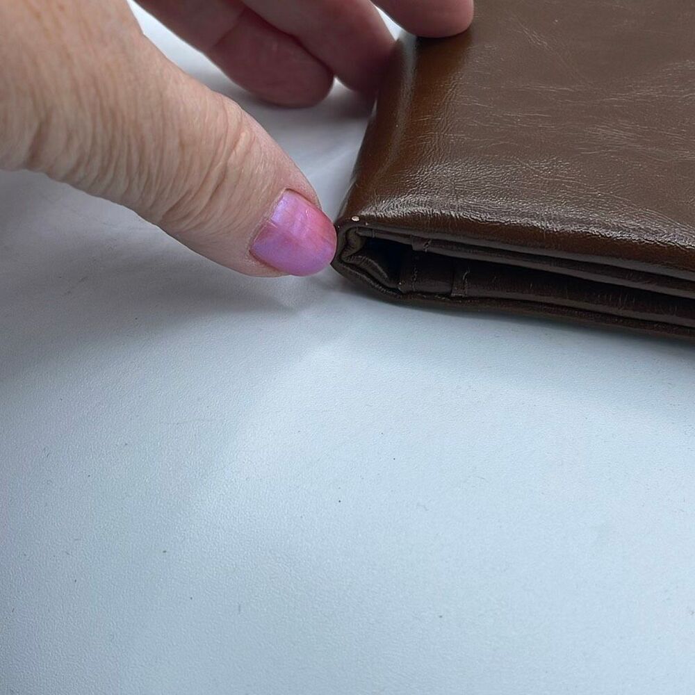 Lady Bei Bei PU Leather brown wallet clutch - Picture 7 of 9